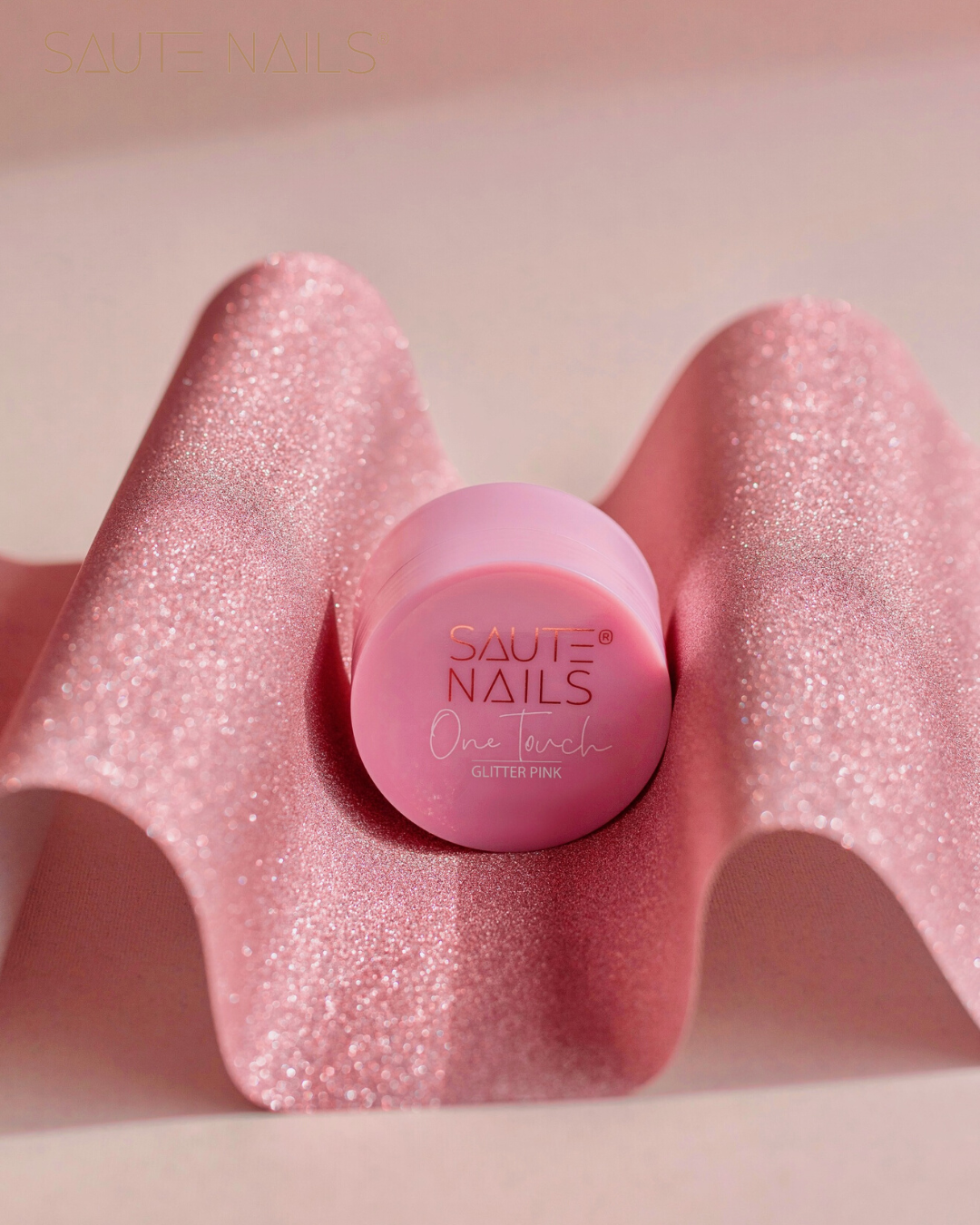 One Touch, Glitter Pink,  Builder Gel autonivelante ,SAUTE NAILS, carmencitanails