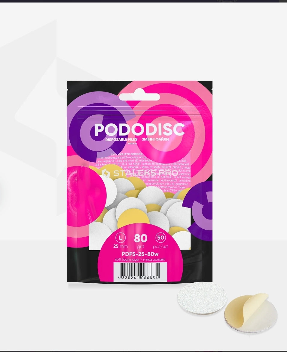 Recambios para pododisco Staleks con esponja – tamaño L (25mm),Herramientas para pedicura, Desechables, Staleks ,carmencitanails