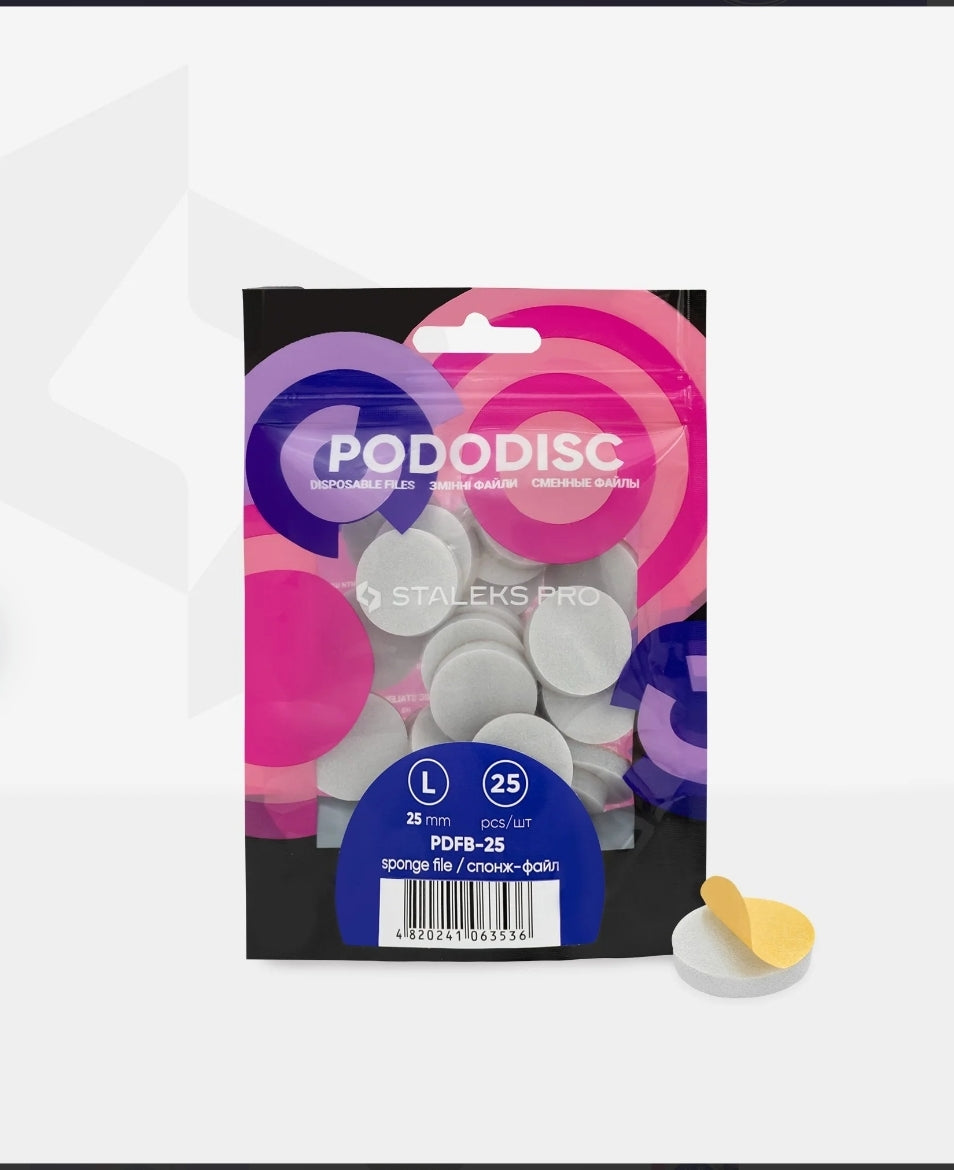 Limas-Esponjas Desechables Para El Disco De Pedicura PODODISC STALEKS PRO  (25 Uds.)